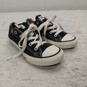 Converse All Stars Sneakers Kids Size 13 Black White Classic Skater Punk Shoes
